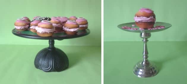 diy tortenplatte cupcake ständer mit gebäck